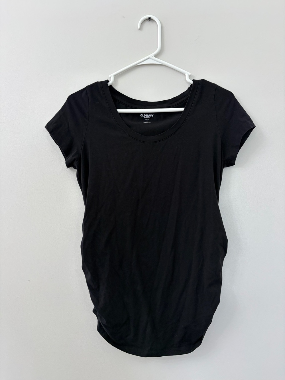Old Navy maternity Women's Black Scoop Neck Short Sleeve Top